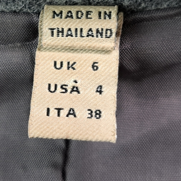 Burberry Women's Pea Coat Jacket Wool Chunky Knit Sleeves Gray Vintage Y2K 4 US - Picture 14 of 16